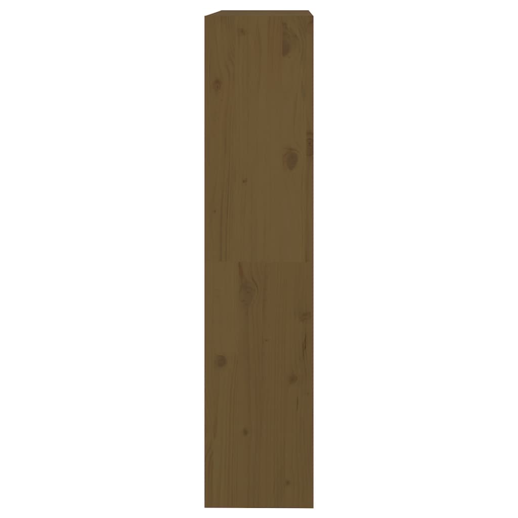 Bokhylle Honningbrun Romdeler 80x30x135,5 cm heltre furu