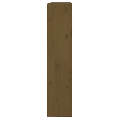 Bokhylle Honningbrun Romdeler 80x30x135,5 cm heltre furu