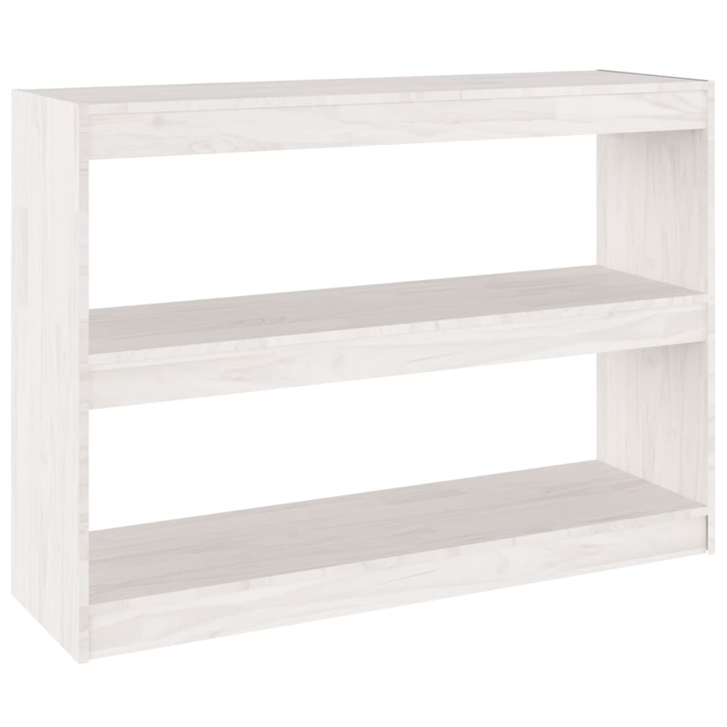 Bokhylle Hvit Romdeler 100x30x71,5 cm furu