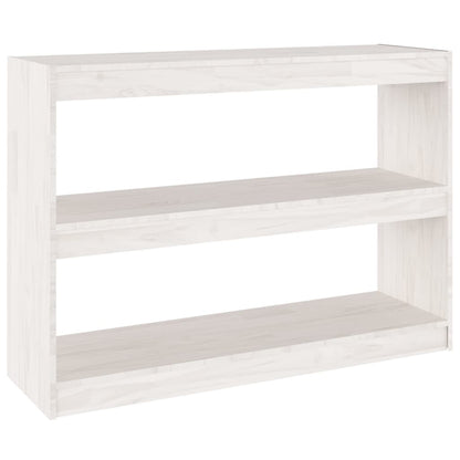 Bokhylle Hvit Romdeler 100x30x71,5 cm furu