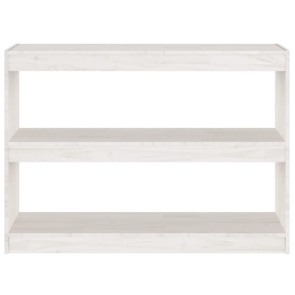 Bokhylle Hvit Romdeler 100x30x71,5 cm furu