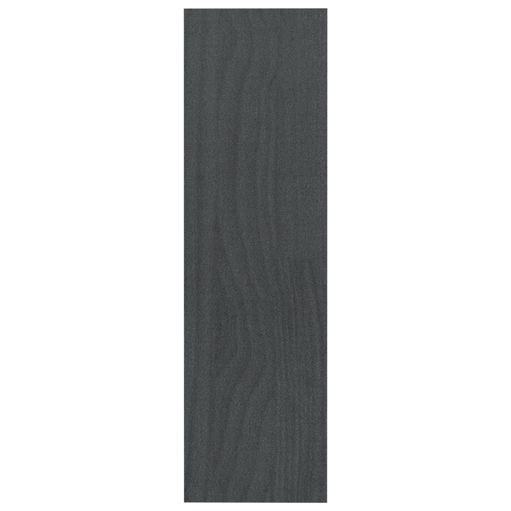 Bokhylle Grå Romdeler 100x30x103 cm heltre furu