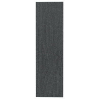 Bokhylle Grå Romdeler 100x30x103 cm heltre furu