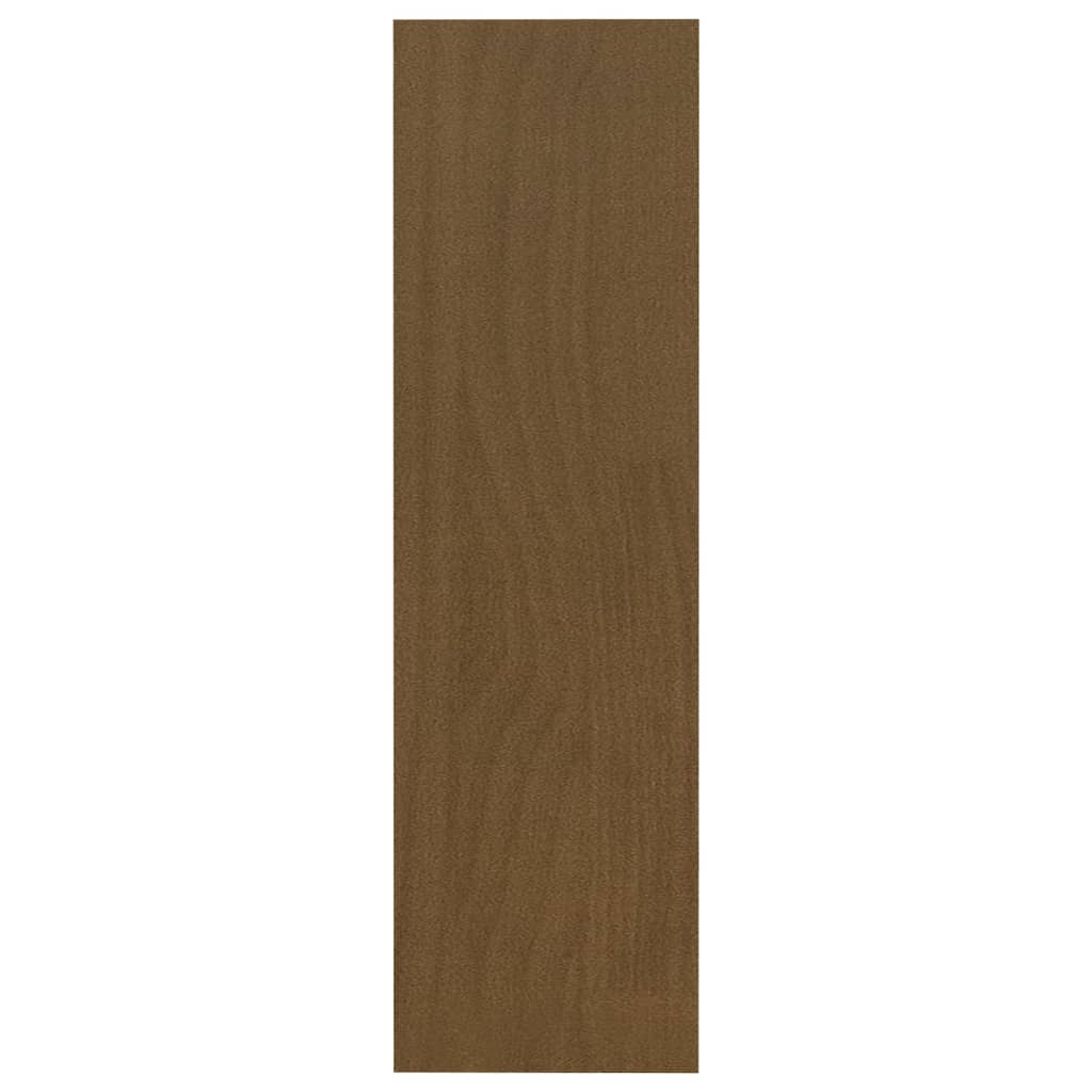 Bokhylle Honningbrun Romdeler 100x30x103 cm heltre furu