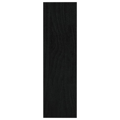 Bokhylle Svart Romdeler 100x30x103 cm heltre furu
