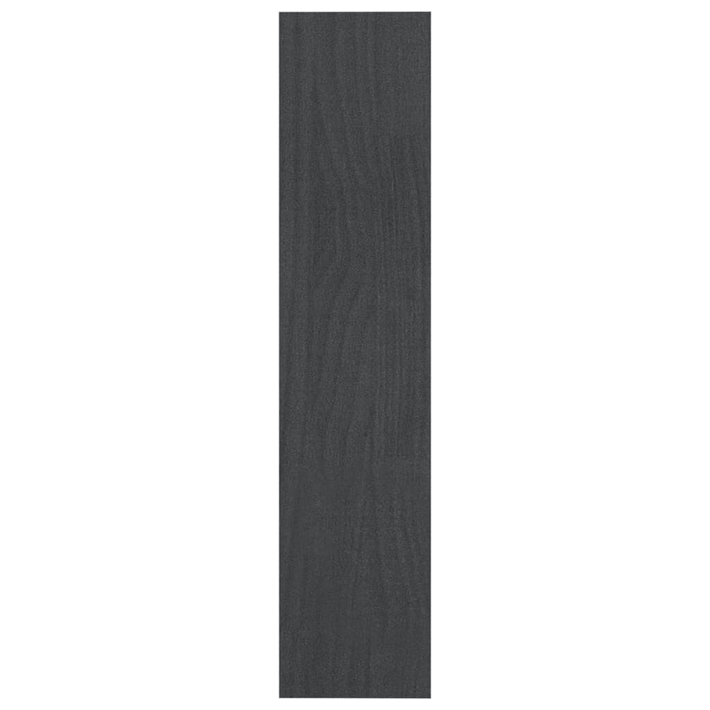 Bokhylle Grå Romdeler 100x30x135,5 cm heltre furu