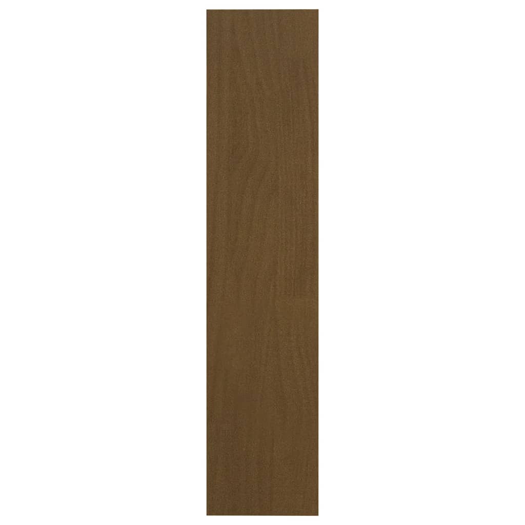 Bokhylle Honningbrun Romdeler 100x30x135,5 cm heltre furu