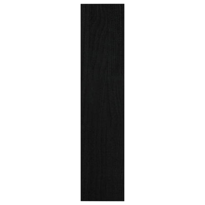 Bokhylle Svart Romdeler 100x30x135,5 cm heltre furu