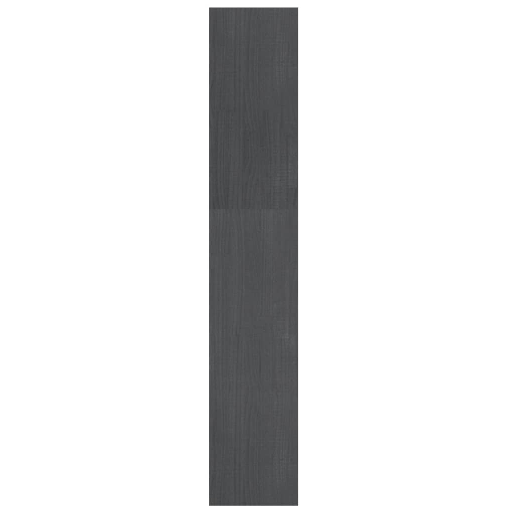 Bokhylle Grå Romdeler 100x30x167,5 cm heltre furu