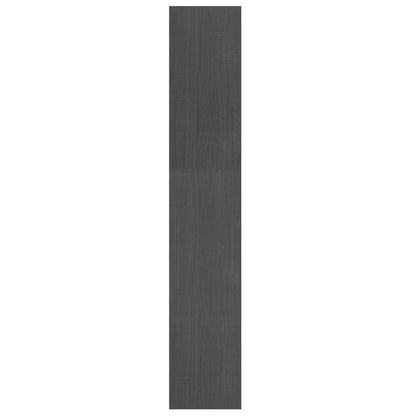 Bokhylle Grå Romdeler 100x30x167,5 cm heltre furu