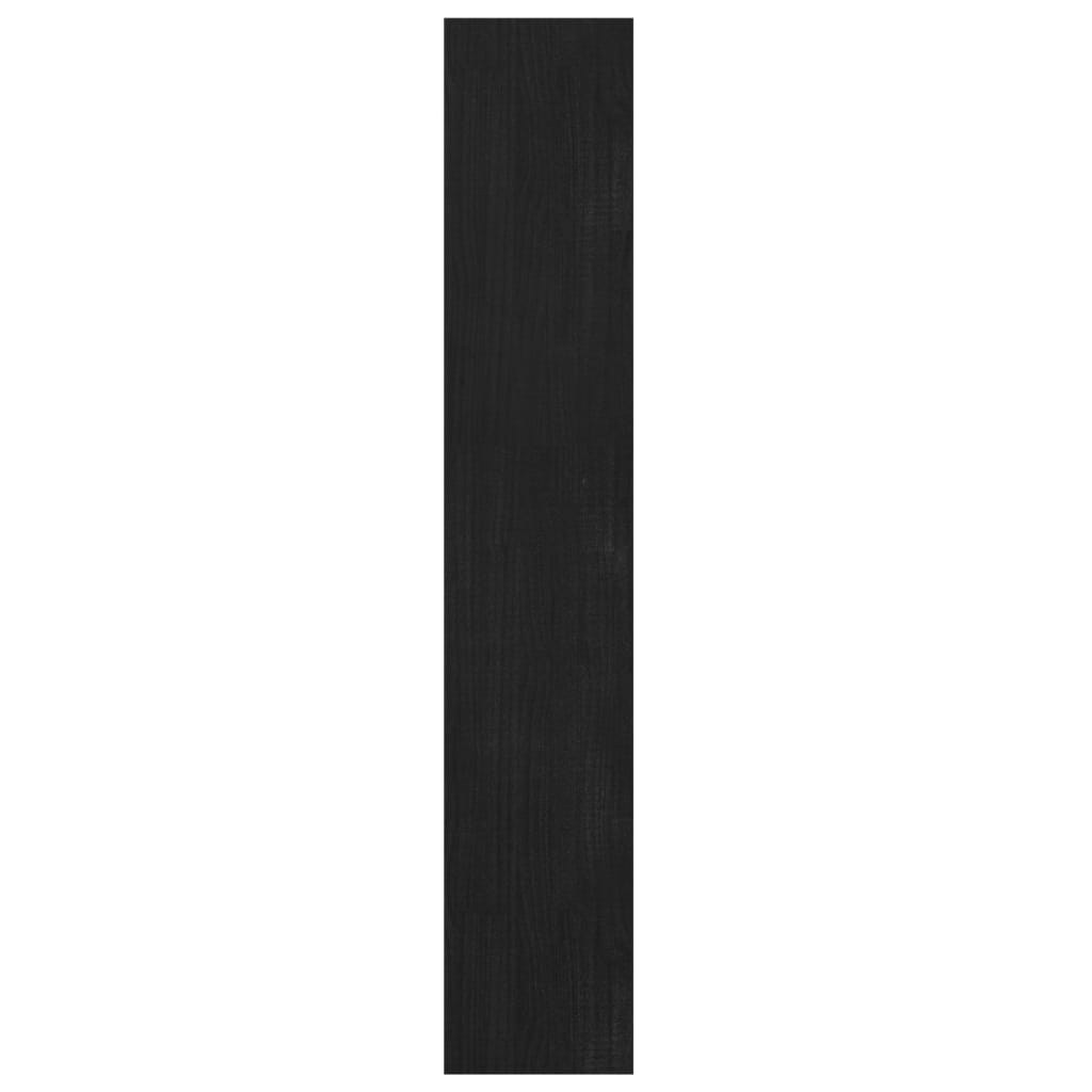 Bokhylle Svart Romdeler 100x30x167,5 cm heltre furu