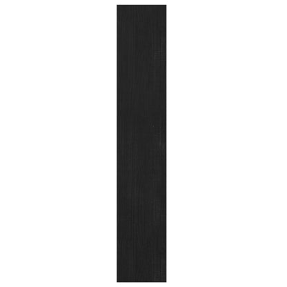 Bokhylle Svart Romdeler 100x30x167,5 cm heltre furu