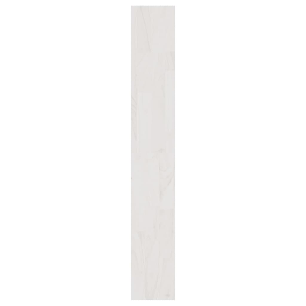 Bokhylle/romdeler hvit 100x30x200 cm heltre furu