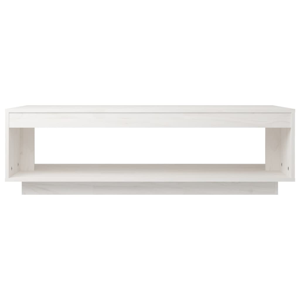 Salongbord Sofabord Hvit 110x50x33,5 cm heltre furu
