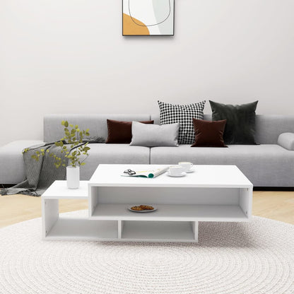 Salongbord Sofabord Hvit 105x55x32 cm
