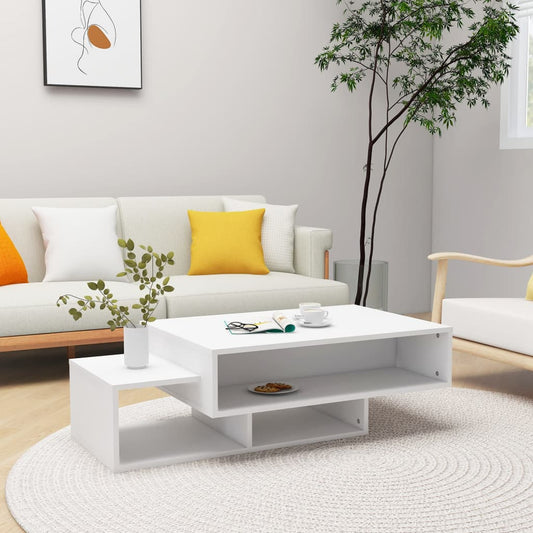 Salongbord Sofabord Hvit 105x55x32 cm