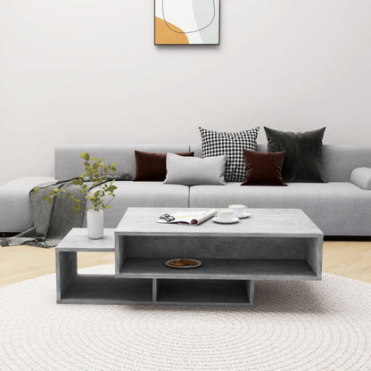 Salongbord Sofabord Betonggrå 105x55x32 cm