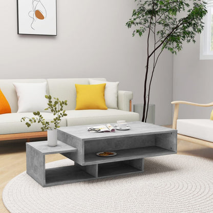 Salongbord Sofabord Betonggrå 105x55x32 cm