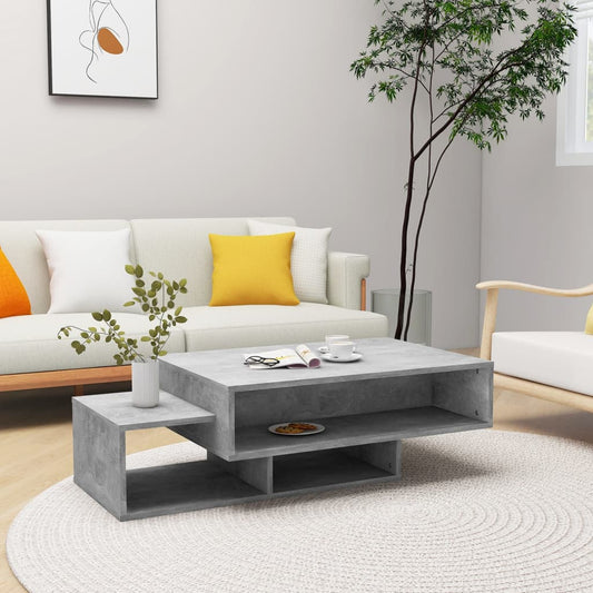 Salongbord Sofabord Betonggrå 105x55x32 cm