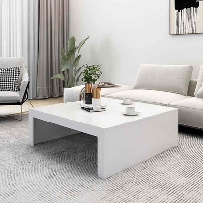 Salongbord Sofabord Hvit 100x100x35 cm