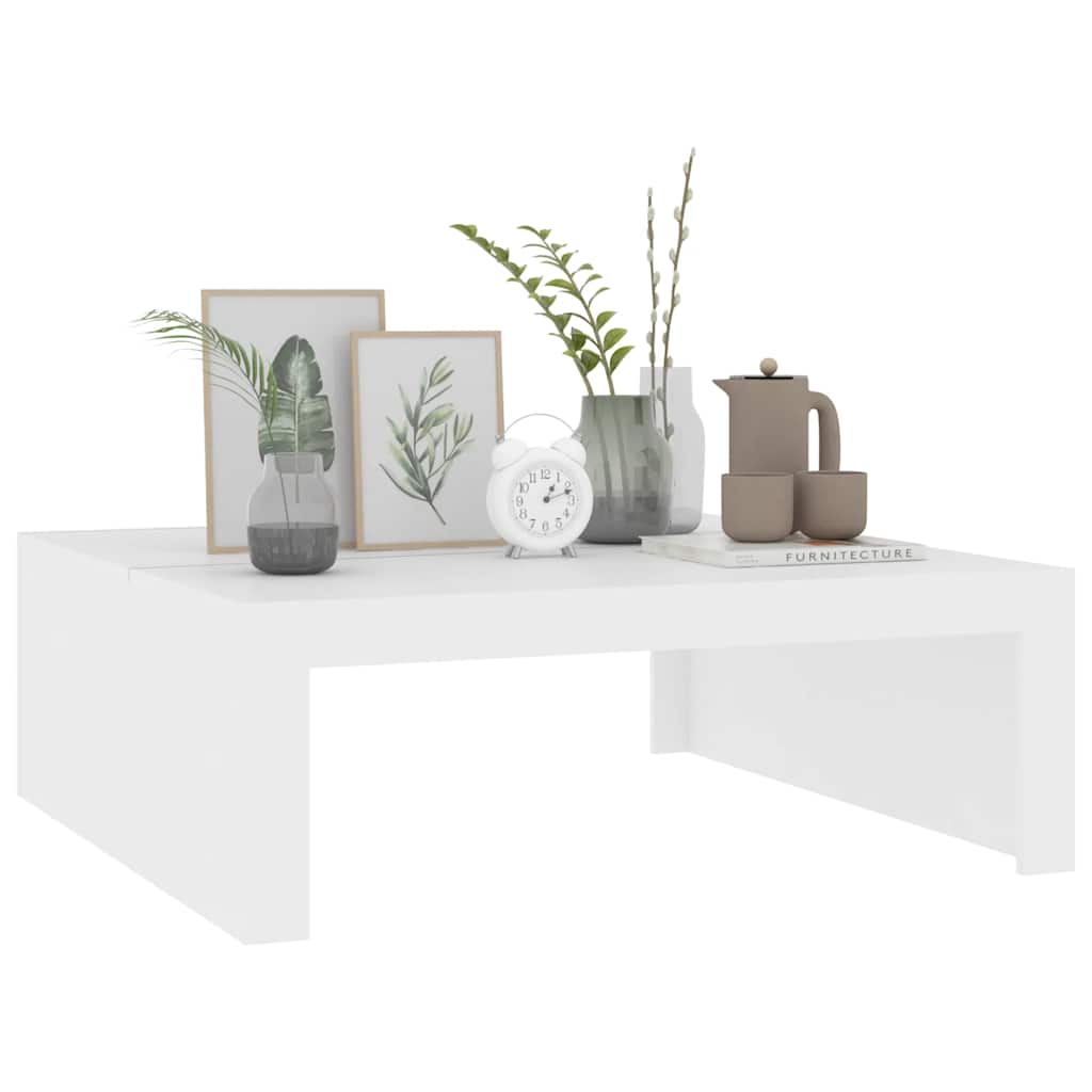 Salongbord Sofabord Hvit 100x100x35 cm