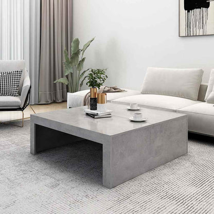 Salongbord Sofabord Betonggrå 100x100x35 cm