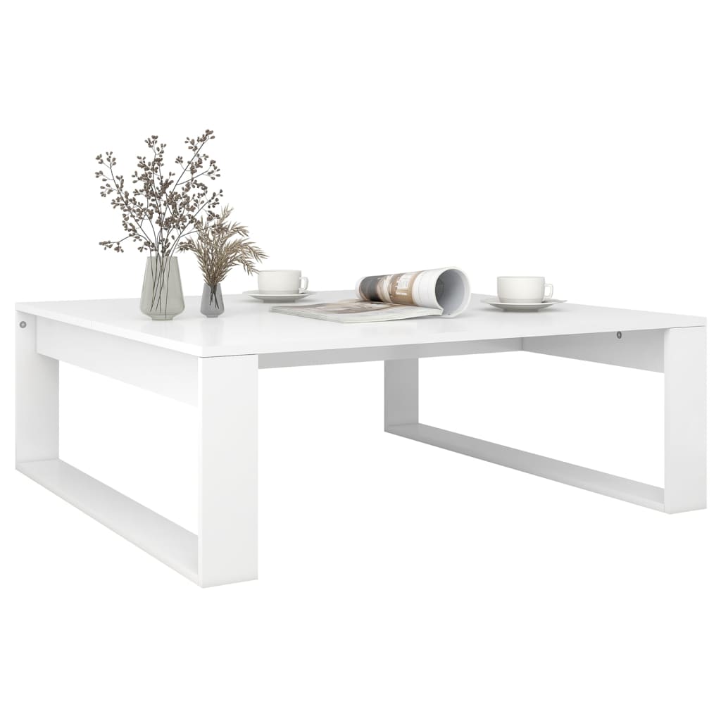 Salongbord Sofabord Hvit 100x100x35 cm