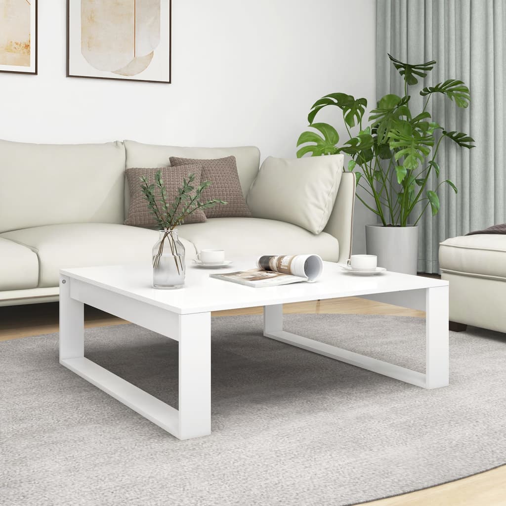 Salongbord Sofabord Hvit 100x100x35 cm