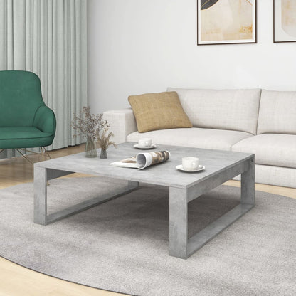 Salongbord Sofabord Betonggrå 100x100x35 cm