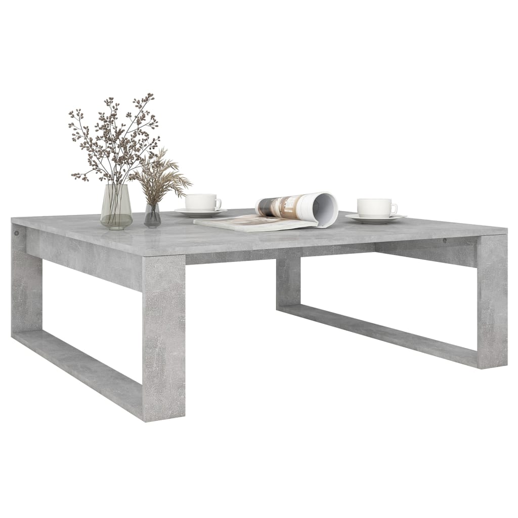 Salongbord Sofabord Betonggrå 100x100x35 cm