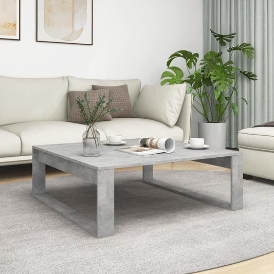 Salongbord Sofabord Betonggrå 100x100x35 cm