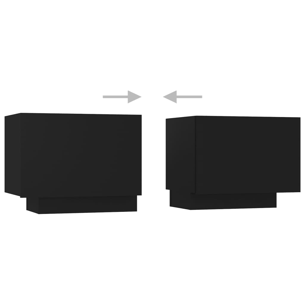 TV-Møbel Svart TV-benk med LED-lys 260x35x40 cm