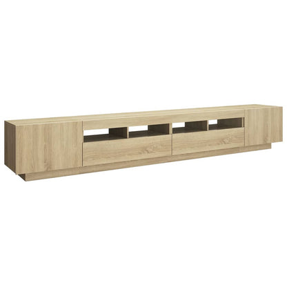 TV-Møbel Sonoma Eik TV-benk med LED-lys 260x35x40 cm