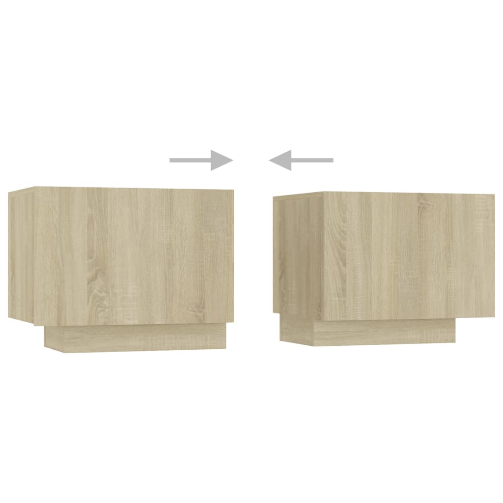 TV-Møbel Sonoma Eik TV-benk med LED-lys 260x35x40 cm