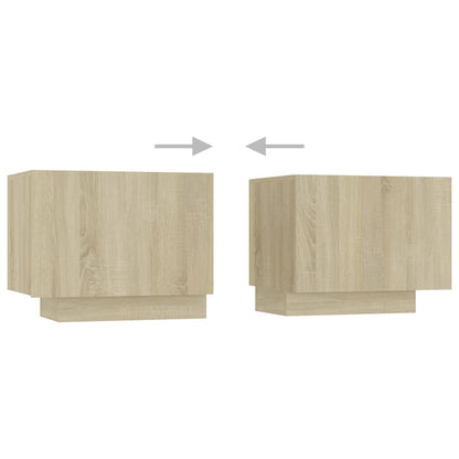 TV-Møbel Sonoma Eik TV-benk med LED-lys 260x35x40 cm