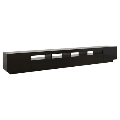 TV-Møbel Svart TV-benk med LED-lys 300x35x40 cm
