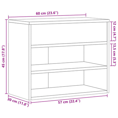 Skobenk svart 60x30x45 cm konstruert tre
