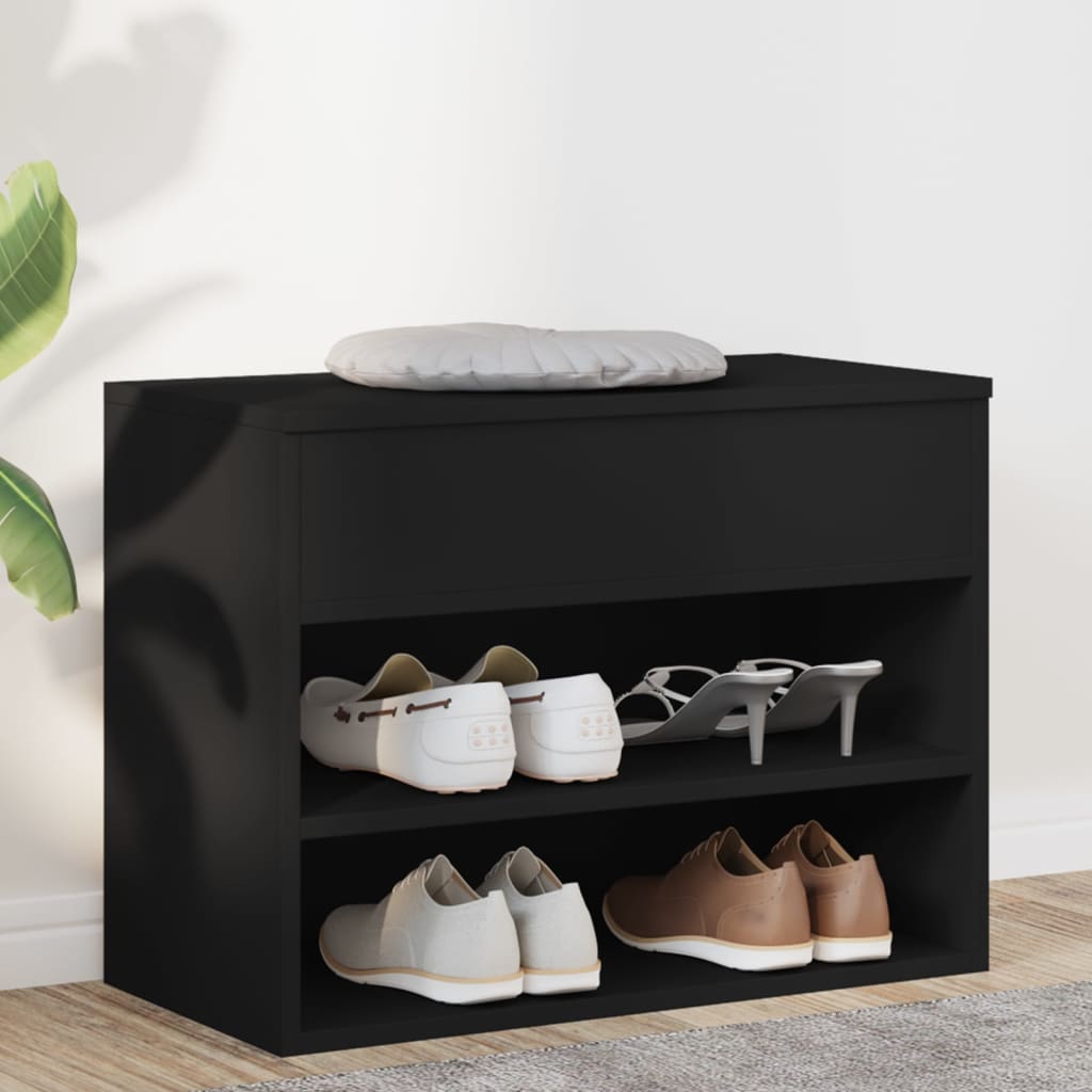 Skobenk svart 60x30x45 cm konstruert tre