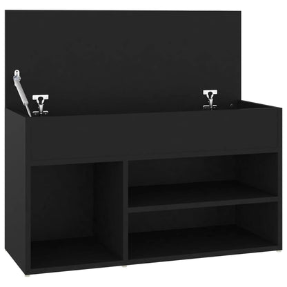 Skobenk svart 80x30x45 cm konstruert tre