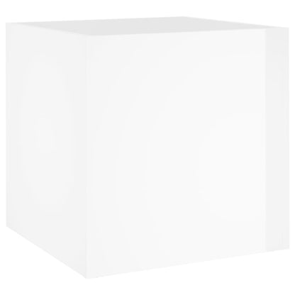 Plantekasse høyglans hvit 40x40x40 cm konstruert tre