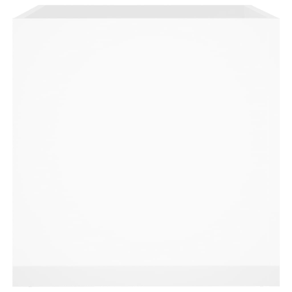 Plantekasse høyglans hvit 40x40x40 cm konstruert tre