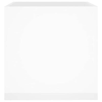 Plantekasse høyglans hvit 40x40x40 cm konstruert tre