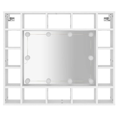Baderomsspeil Speilskap med LED Hvit 91x15x76,5 cm