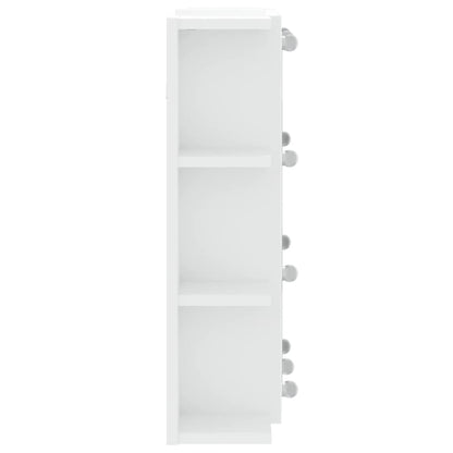 Baderomsspeil Skap med LED Hvit 70x16,5x60 cm