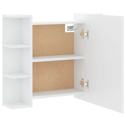 Baderomsspeil Skap med LED Hvit 70x16,5x60 cm