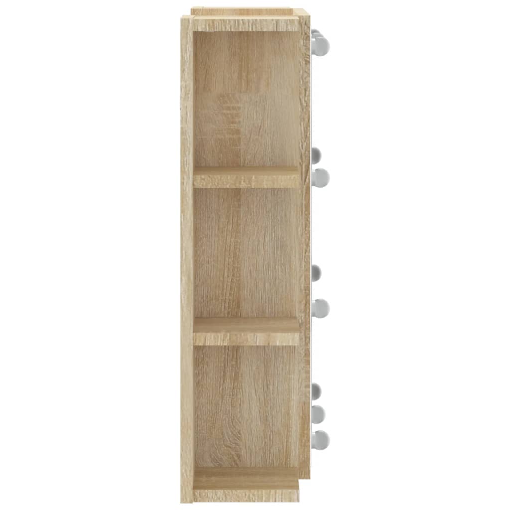 Baderomsspeil Speilskap med LED Sonoma Eik 70x16,5x60 cm