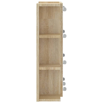 Baderomsspeil Speilskap med LED Sonoma Eik 70x16,5x60 cm