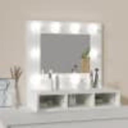 Baderomsspeil Skap med LED Hvit 60x31,5x62 cm