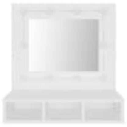 Baderomsspeil Skap med LED Hvit 60x31,5x62 cm