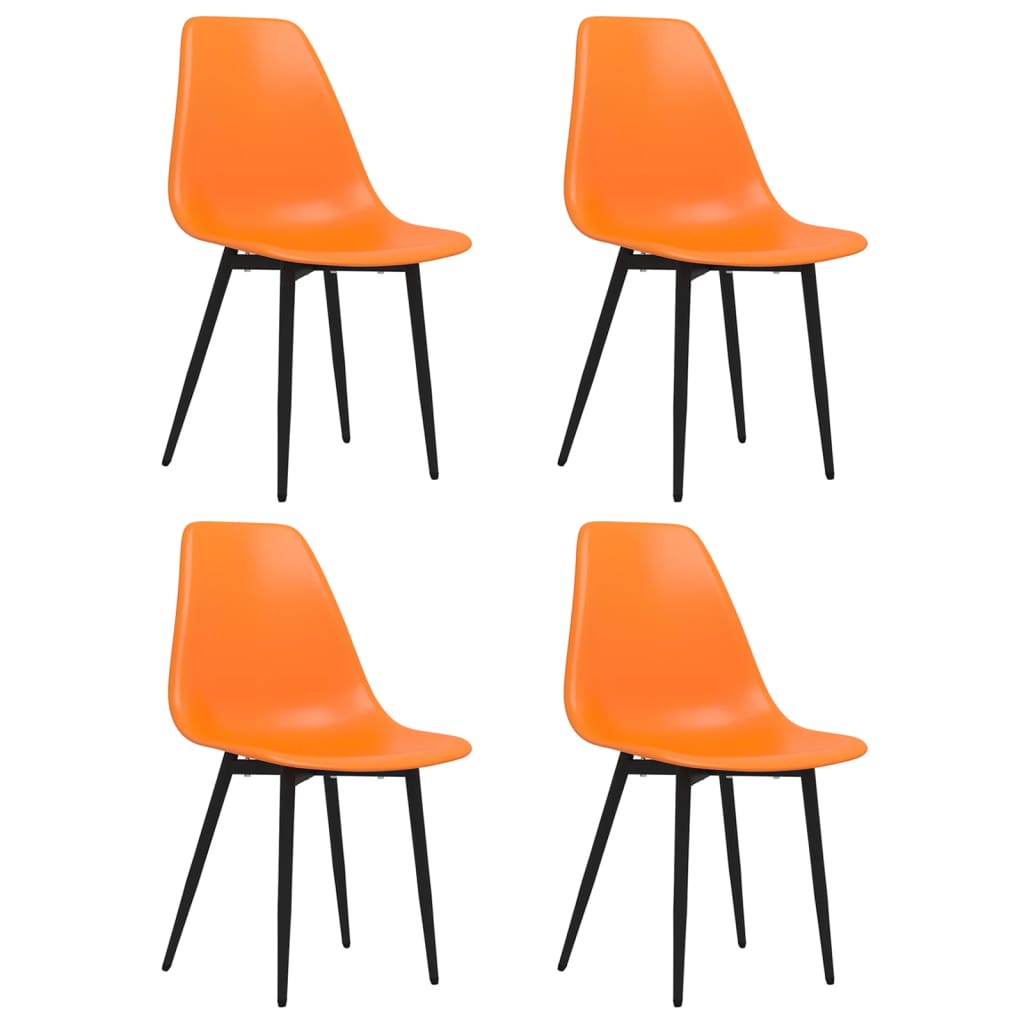 Spisestoler 4 stk oransje PP